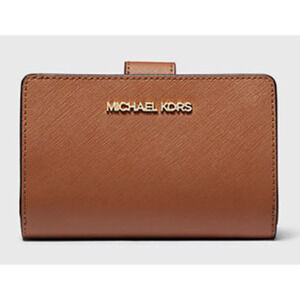 Michael Kors Medium Crossgrain Leather Wallet Luggage 35F7GTVF2L-230